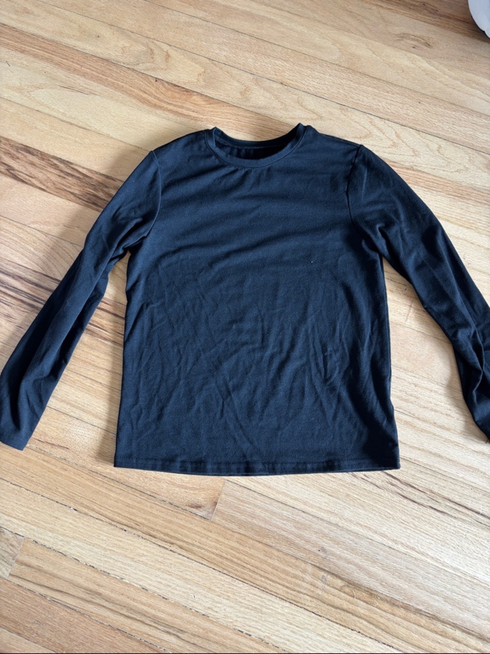 Classic Black Long Sleeve Crewneck Top
